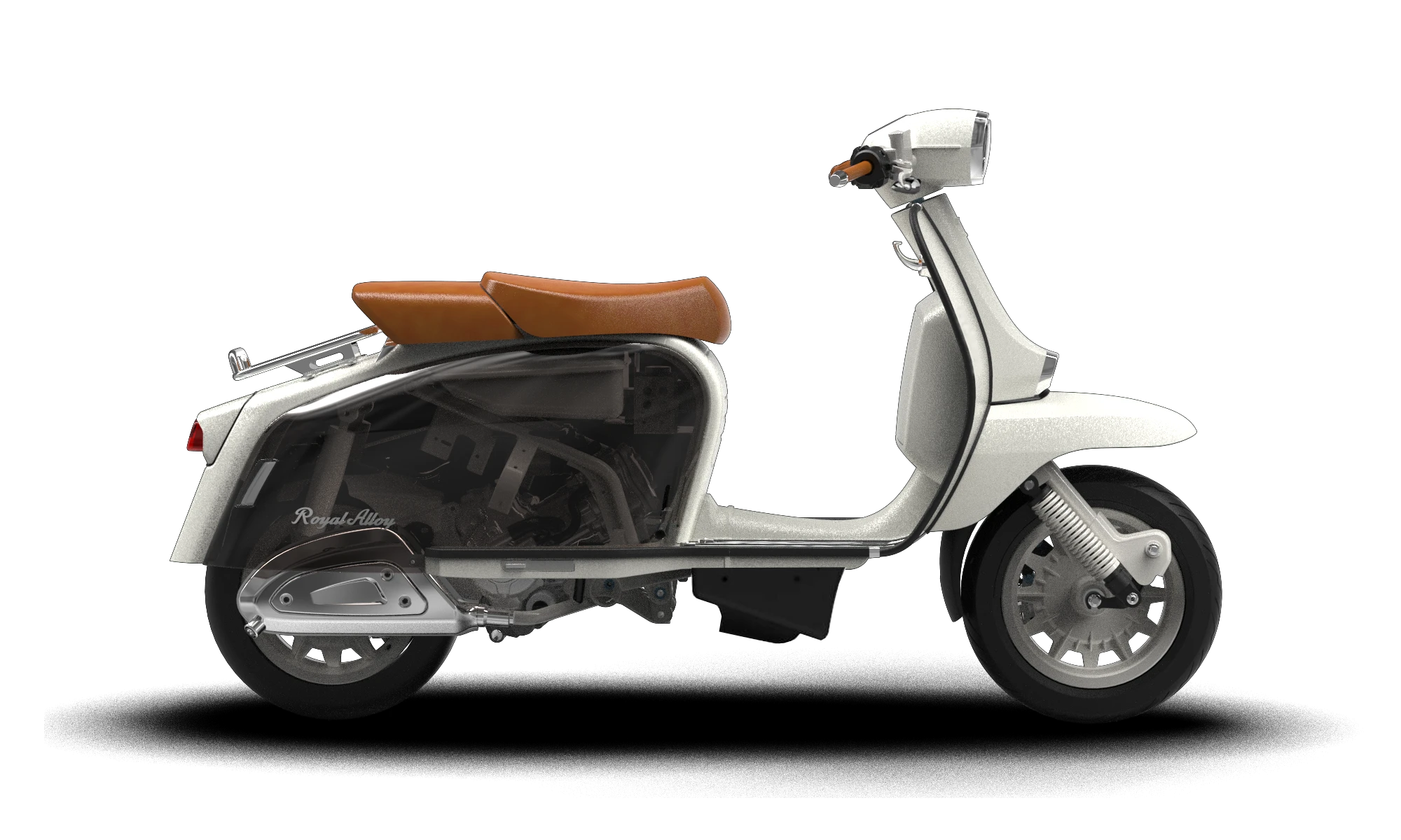 Royal Alloy GP250MT | ARMORED PAINT IVORY DARKBROWN TRNSPARENT | Royal Alloy Japan